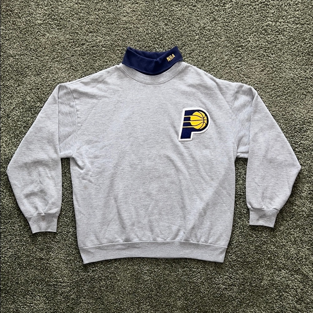 Vintage Majestic NBA Indiana Pacers Sweatshirt 2XL Made in USA Gray/Blue